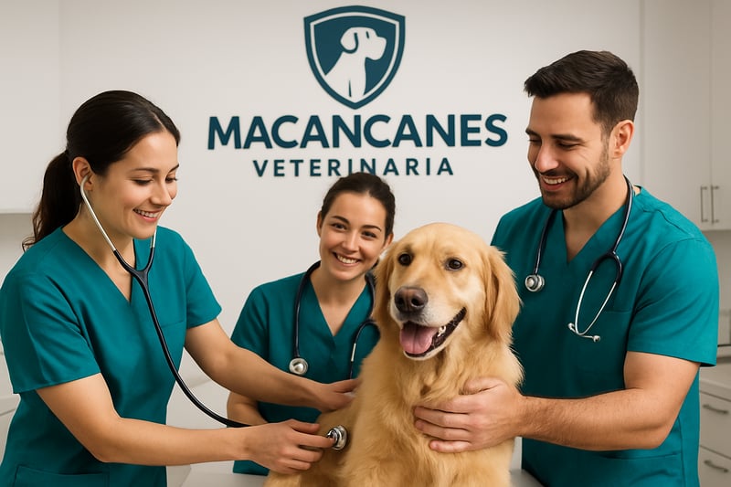 Equipo profesional de Macancanes Veterinaria atendiendo una mascota