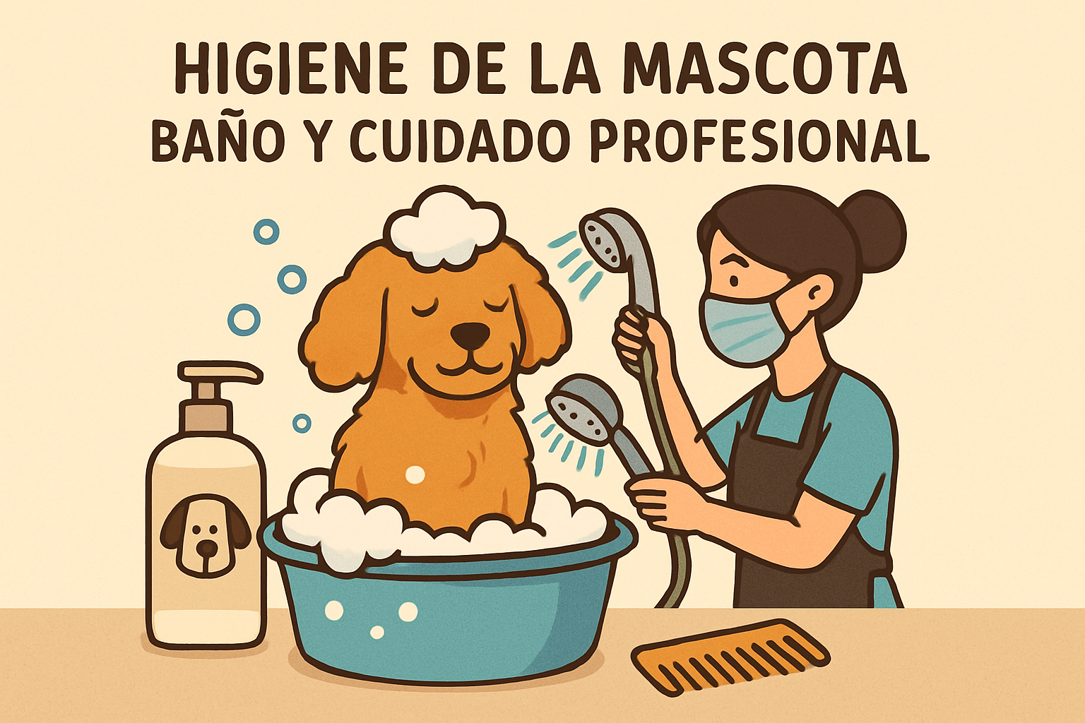 Higiene de la mascota: baño y cuidado profesional