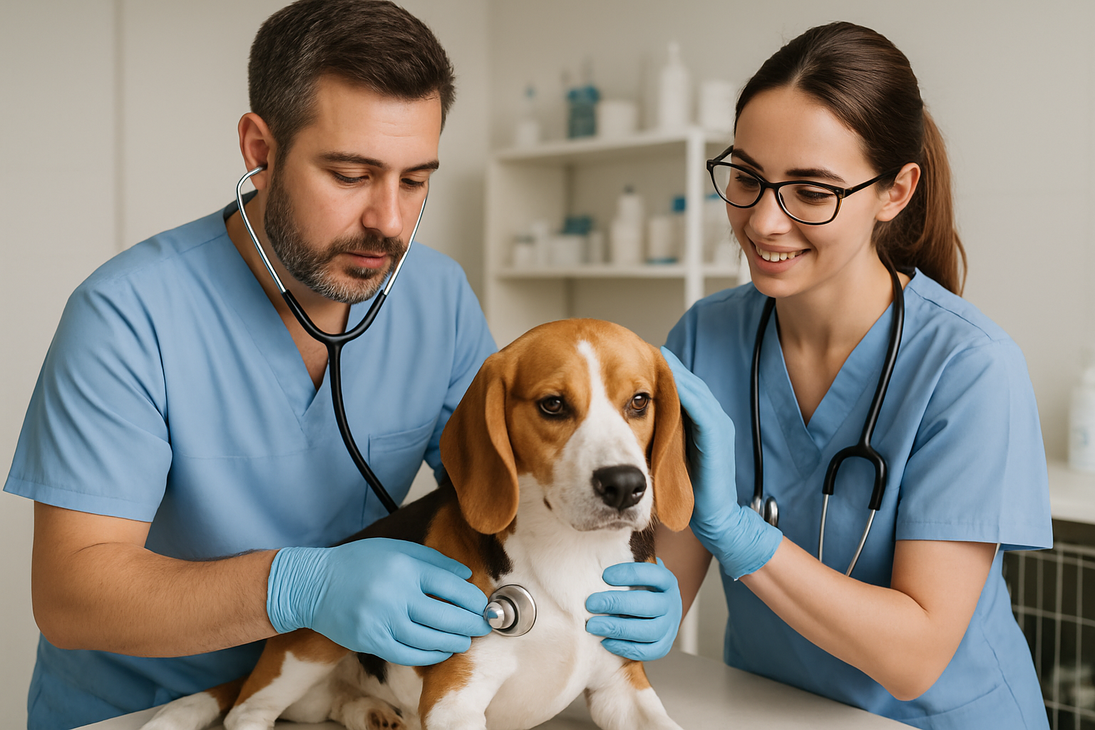 Veterinarios calificados brindando atención especializada