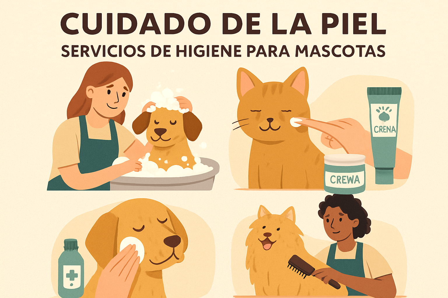 Cuidado de la piel y servicios de higiene para mascotas